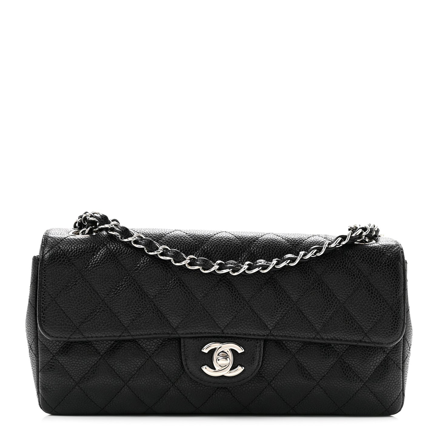 Caviar Quilted East West Flap Black