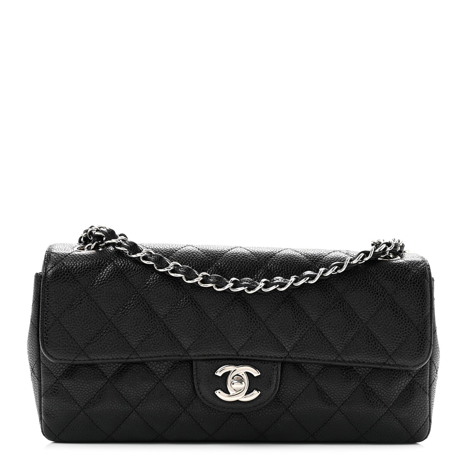 Chanel Caviar Quilted East West Flap Black 1 of 13
