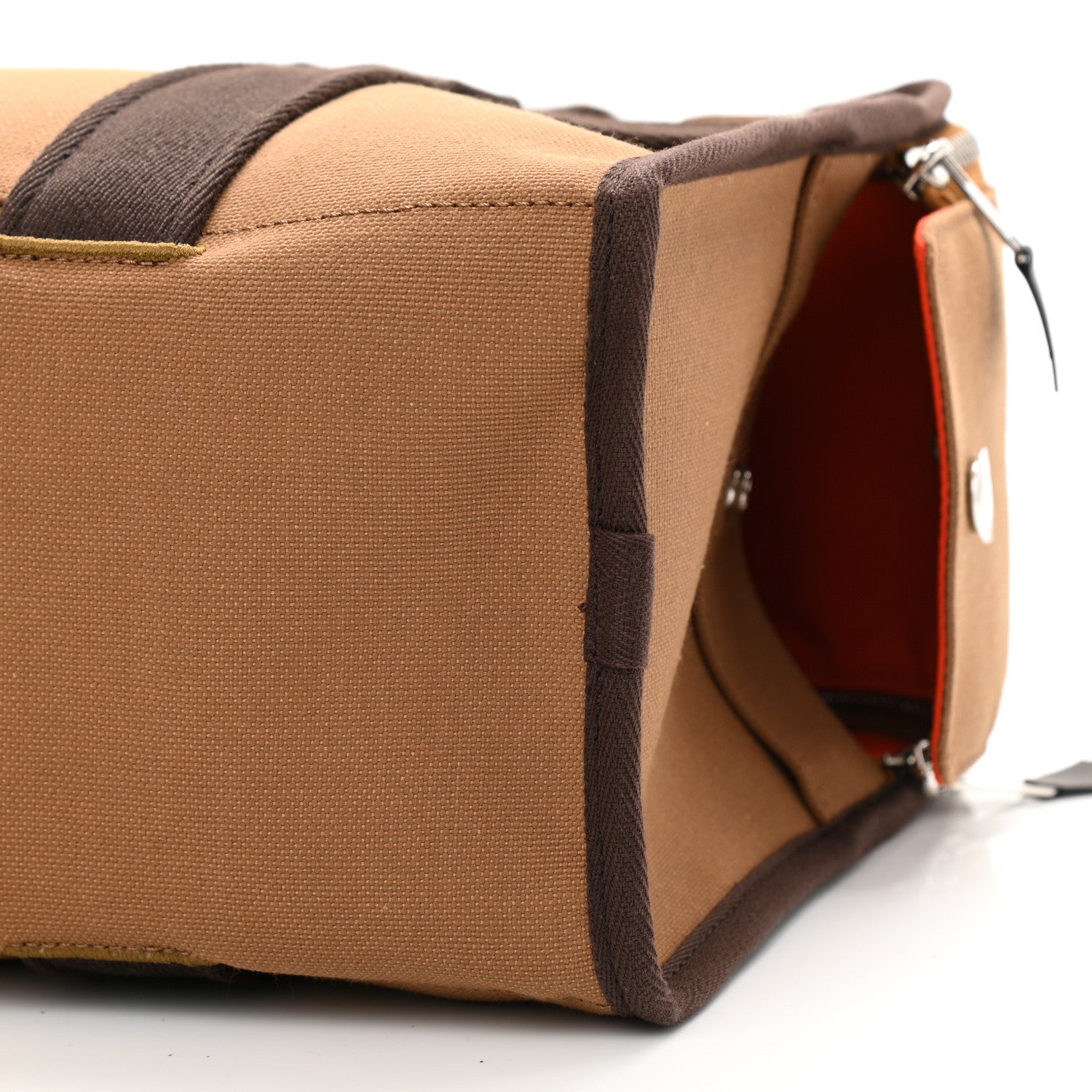 Hermes Polyamide Cotton Carrying Dog Bag Fauve Feu 9 of 9