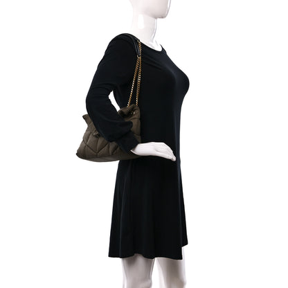 Saint Laurent Nylon Quilted Small Loulou Puffer Monogram Chain Satchel Military Green 2 of 9