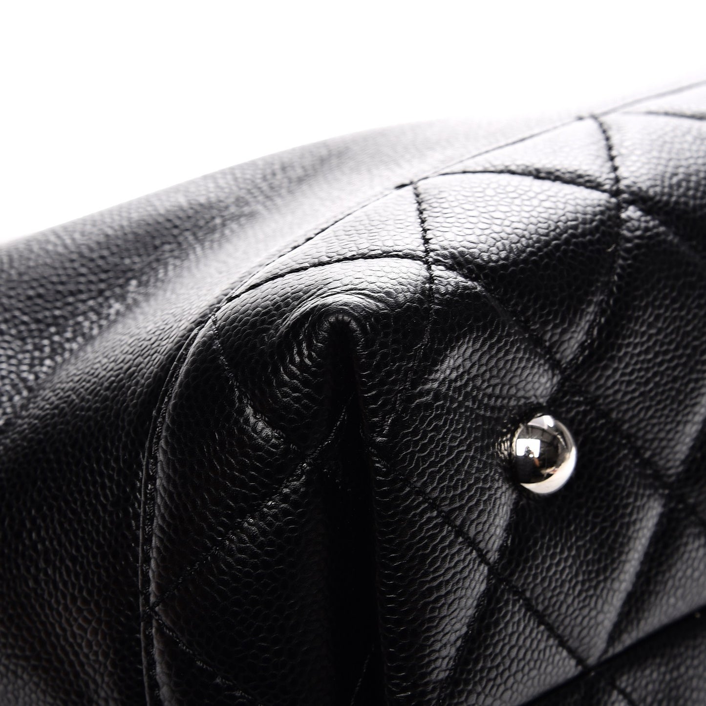 Soft Caviar CC Medium Top Handle Tote Black