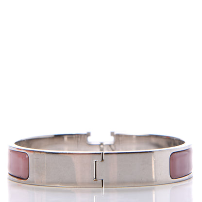 Hermes Enamel Narrow Clic Clac H Bracelet GM Dusty Rose 3 of 5