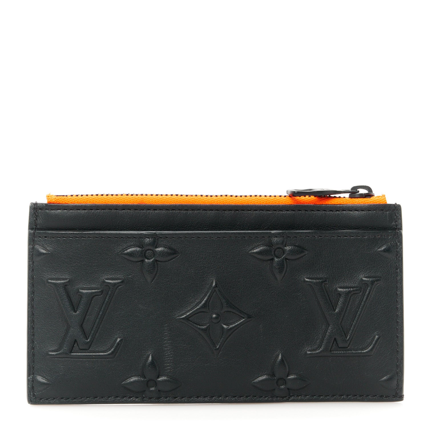 Louis Vuitton Monogram Seal Coin Card Holder Black 1 of 7
