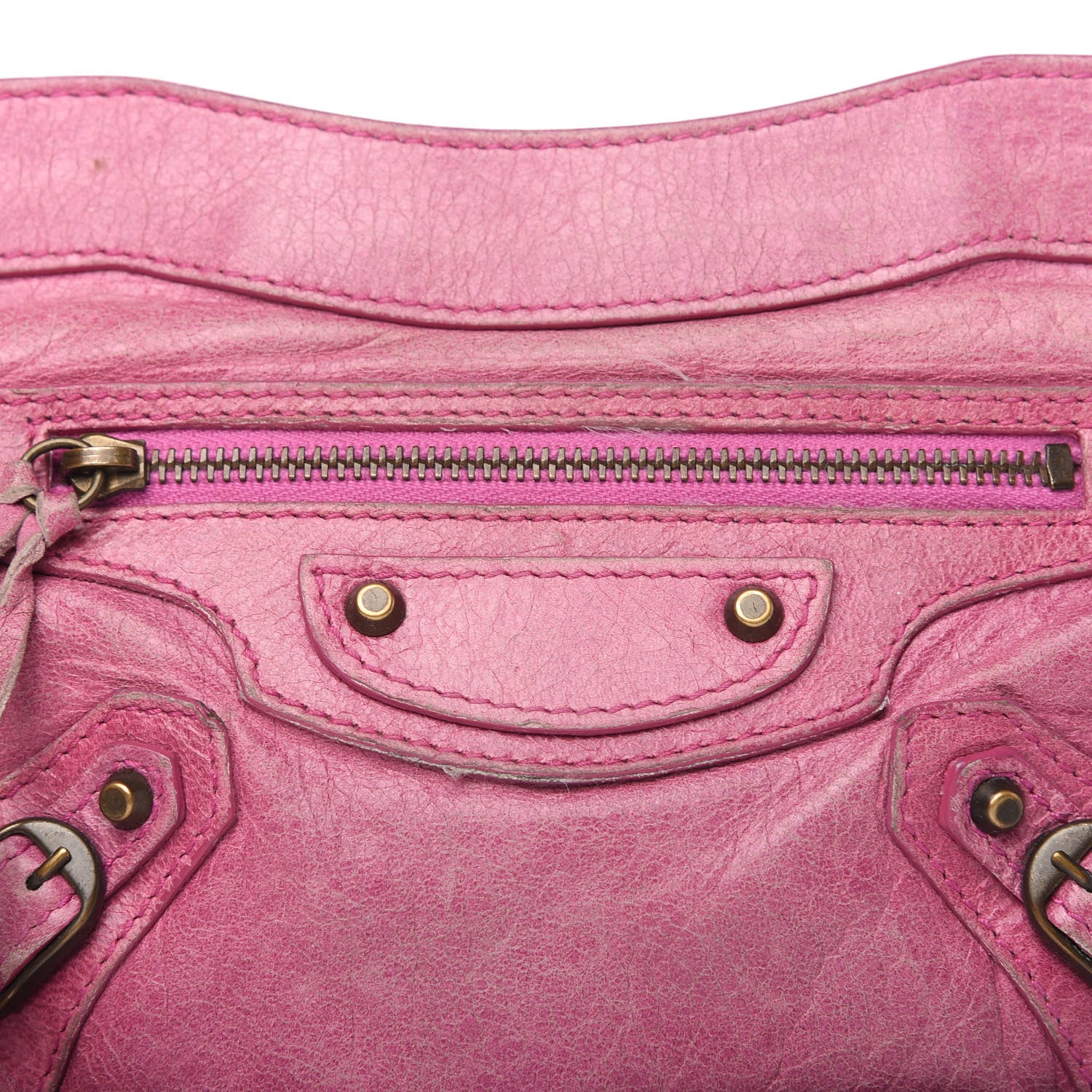 Balenciaga Chevre Classic Hardware Porte Toilette Makeup Clutch Magenta 10 of 10