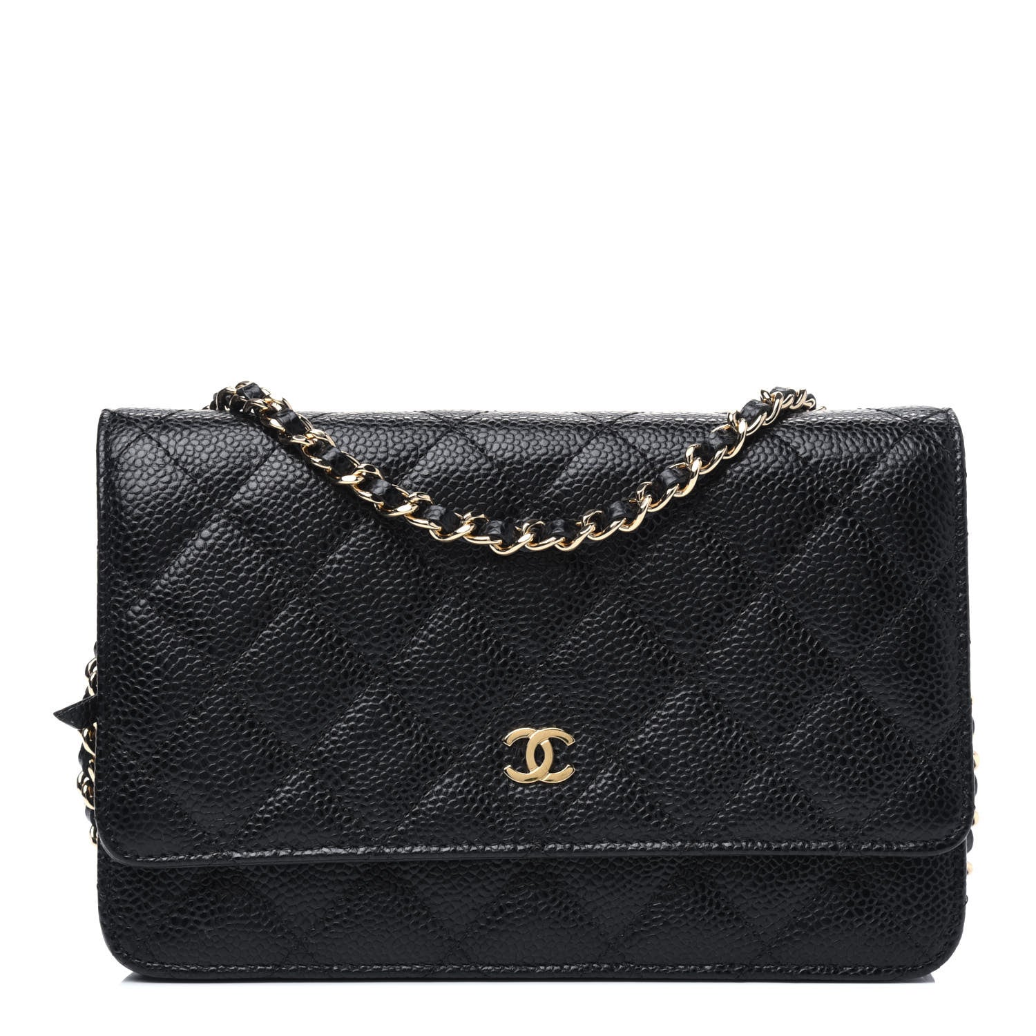 Chanel Caviar Quilted Wallet On Chain WOC Black 1 of 12