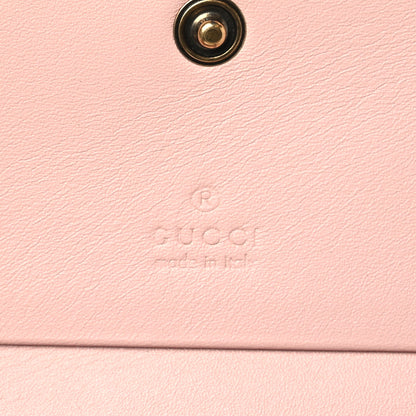 Gucci Calfskin Matelasse GG Marmont Card Case Wallet Perfect Pink 6 of 9