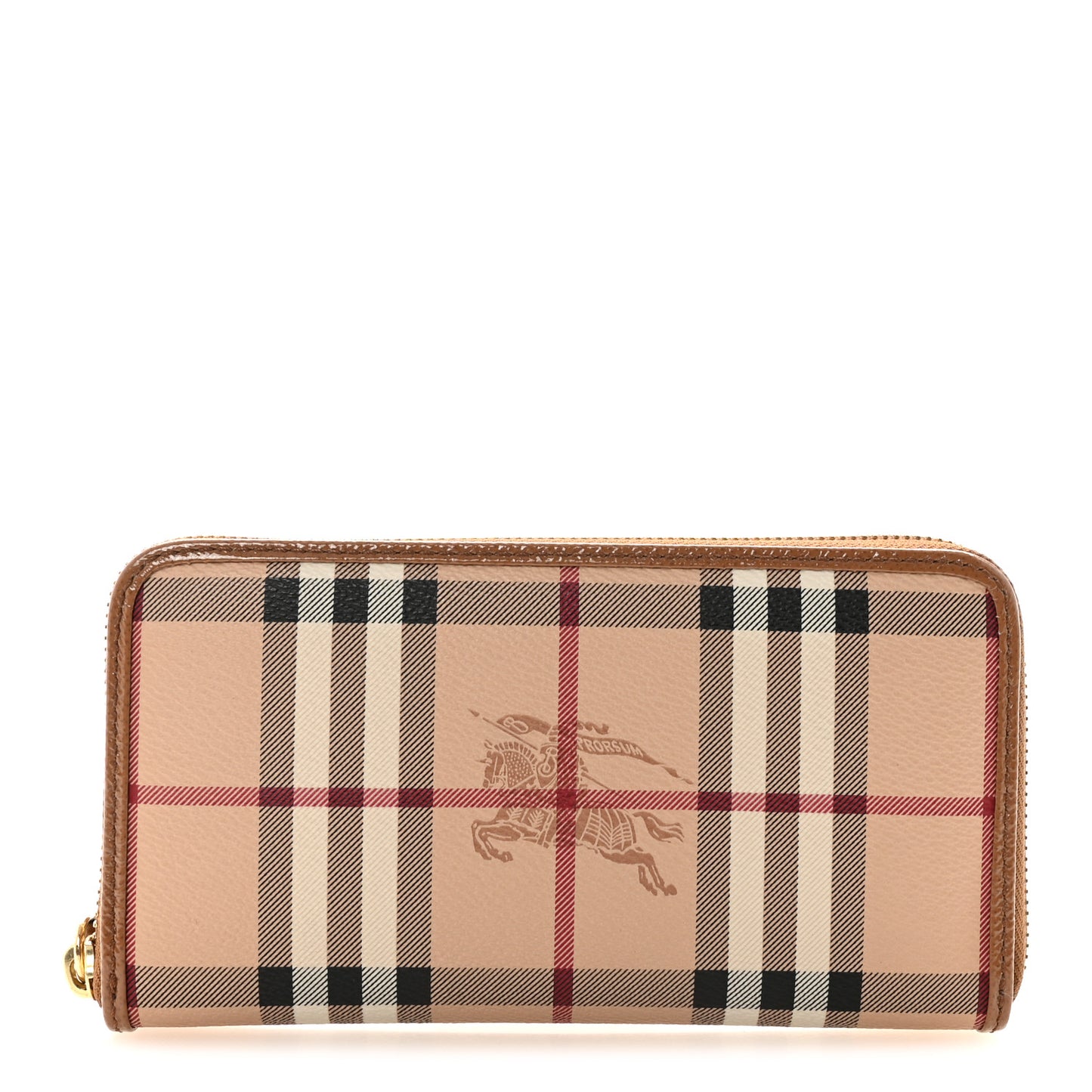 Haymarket Check Large Ziggy Zip Around Wallet Beige