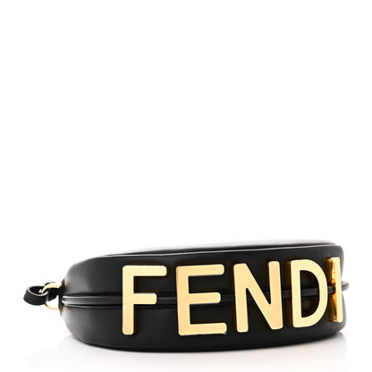 Fendi Vitello Grace Matte Mini graphy Hobo Bag Black 4 of 10