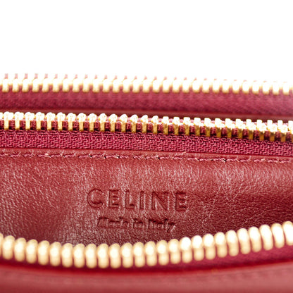 Celine Smooth Lambskin Small Trio Crossbody Bag Burgundy 6 of 9