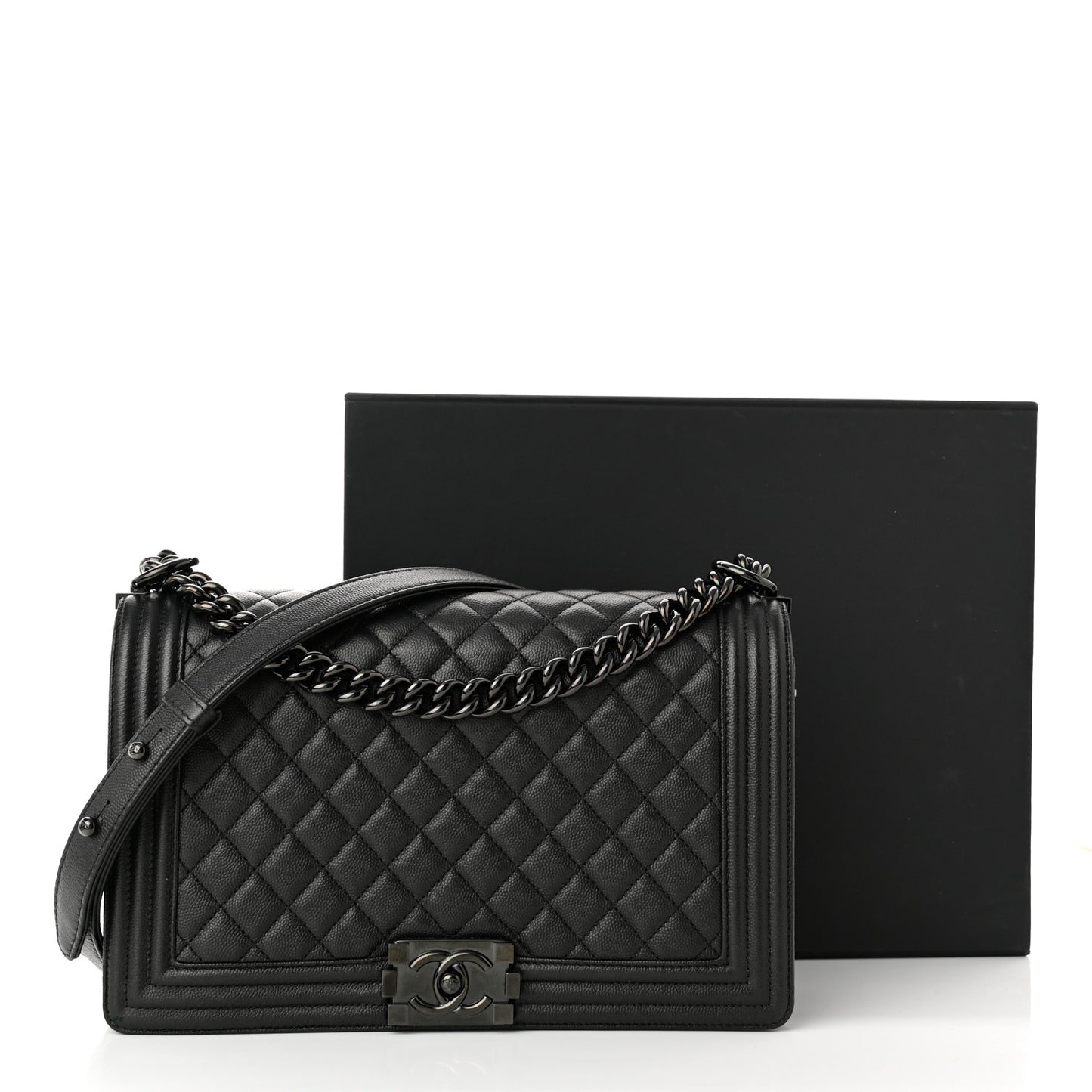 Caviar Quilted New Medium Boy Flap So Black