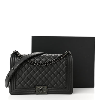 Chanel Caviar Quilted New Medium Boy Flap So Black 11 of 11