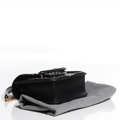 Alexander McQueen Calfskin Swarovski Crystal Studded Mini Heroine Chain Satchel Black 4 of 8