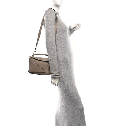 Loewe Grained Calfskin Small Puzzle Bag Sand 2 of 9