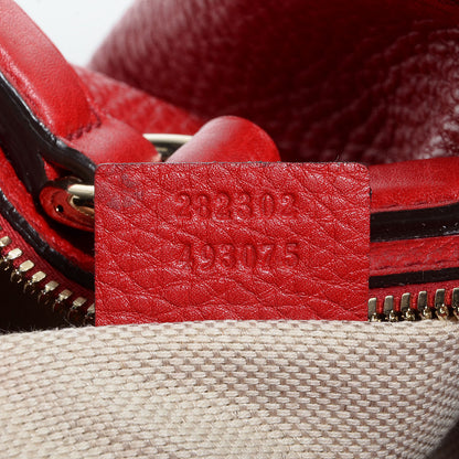 Gucci Pebbled Calfskin Medium Soho Boston Red 7 of 7