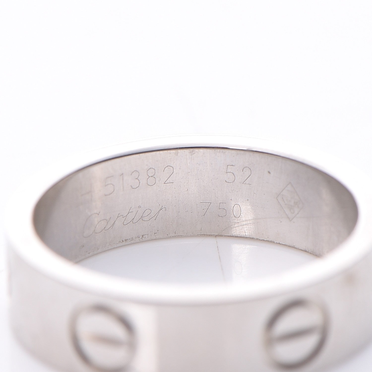 Cartier 18K White Gold 5.5mm LOVE Ring 52 6 4 of 6