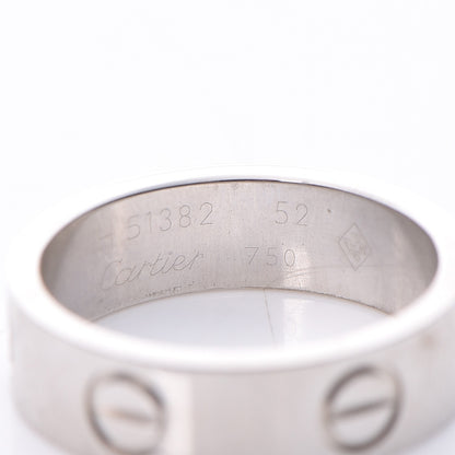 Cartier 18K White Gold 5.5mm LOVE Ring 52 6 4 of 6