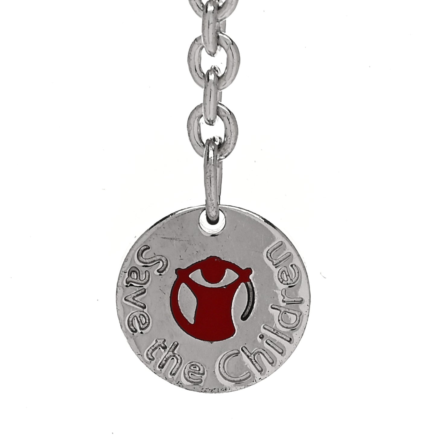 Sterling Silver Ceramic Save The Children Pendant Necklace