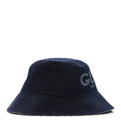 Gucci Lasered Denim GG Monogram Bucket Hat L Blue 5 of 10
