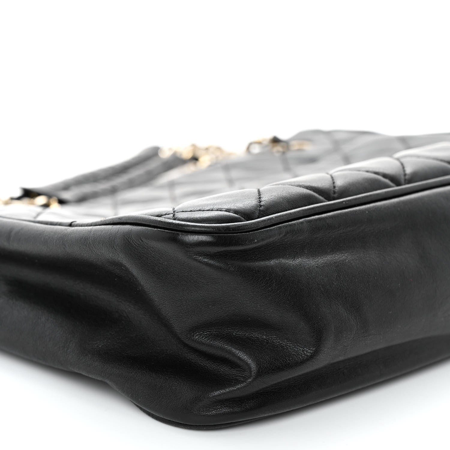 Chanel Lambskin Quilted Shoulder Bag Black 9 of 11