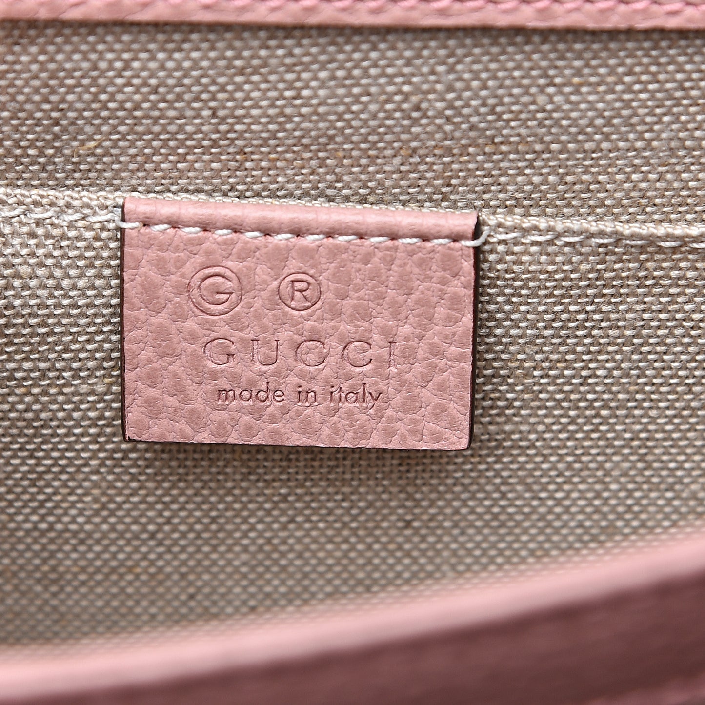 Dollar Calfskin Small Interlocking G Shoulder Bag Soft Pink