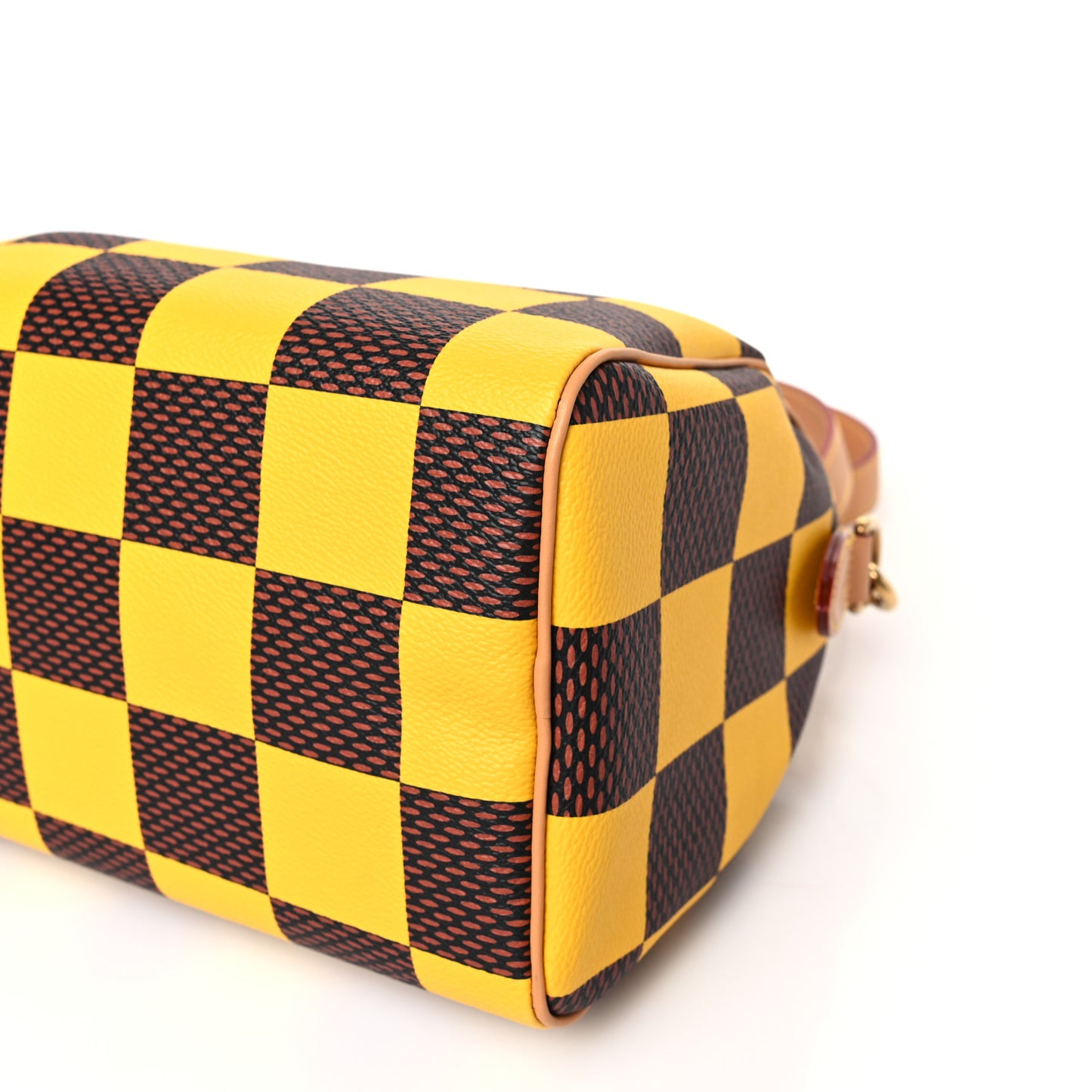 Damier Pop Speedy Bandouliere 25 Jaune Mat