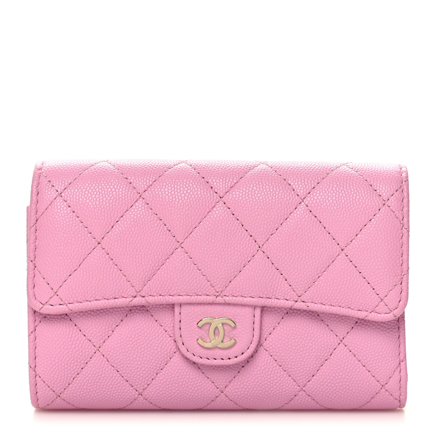 Chanel Caviar Quilted Medium Flap Wallet Lilac 1 of 11