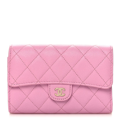 Chanel Caviar Quilted Medium Flap Wallet Lilac 1 of 11