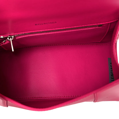 Balenciaga Shiny Box Calfskin Small Hourglass Top Handle Bag Acid Fuchsia 5 of 11