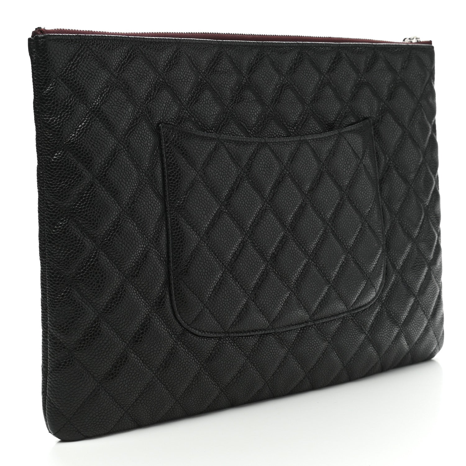 Chanel Caviar Quilted Large Cosmetic Case Black 3 of 7