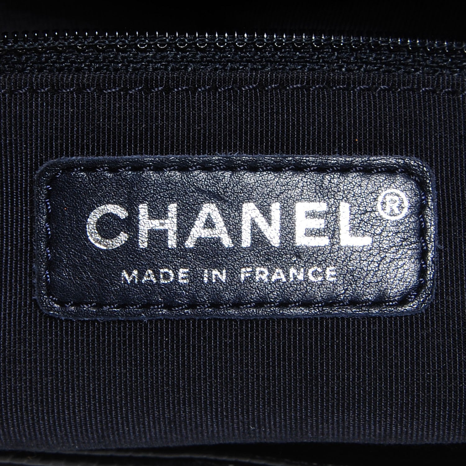 Chanel Caviar Quilted Petit Shopping Tote PST Dark Blue 5 of 8