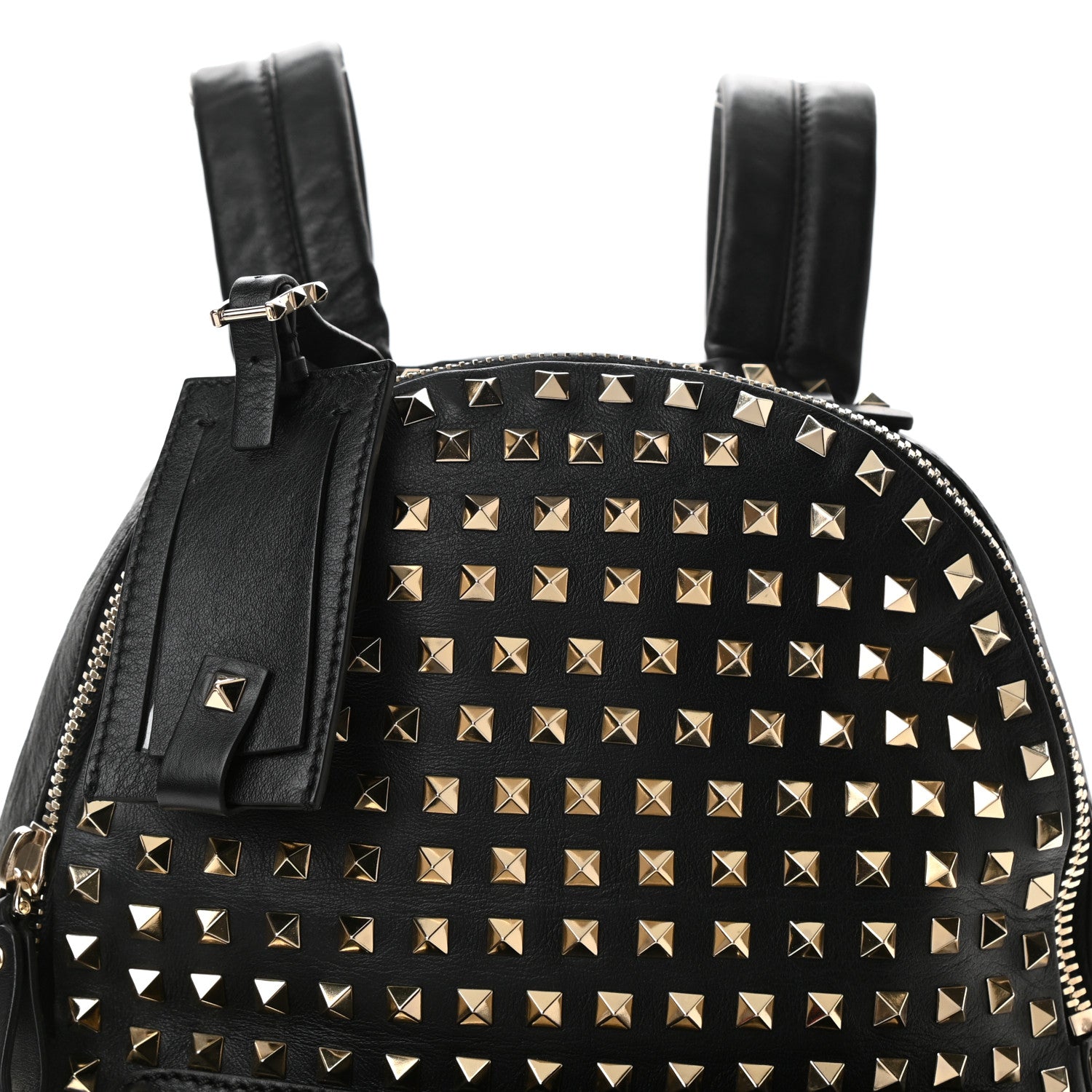 Valentino Garavani Calfskin Medium Rockstud All Over Backpack Black 7 of 9