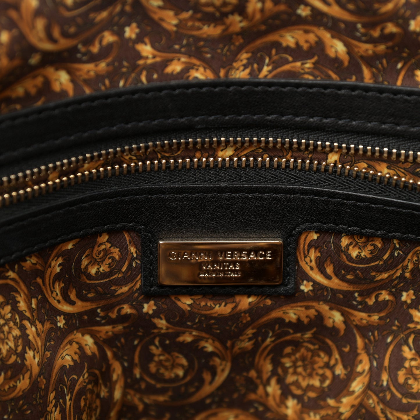 Nappa Barocco Quilted Studded Vanitas Demetra Black