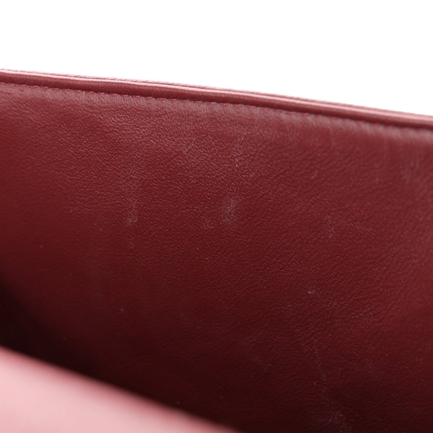 Caviar Quilted Maxi Double Flap Dark Red