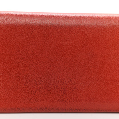 Chanel Goatskin Camellia Embossed Flap Wallet Red 9 of 15
