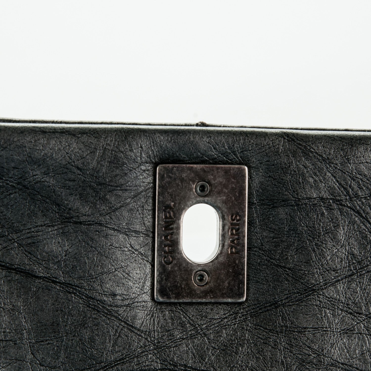 Chanel Metallic Aged Calfskin Quilted Medium Pondichery Flap Black 6 of 8