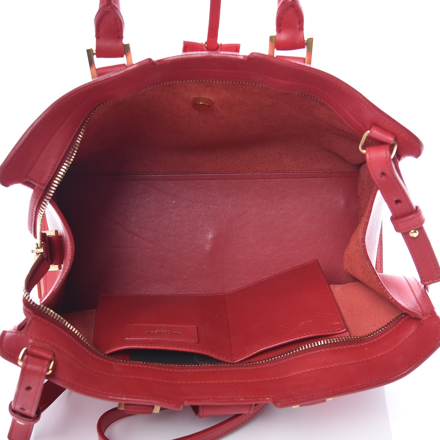 Saint Laurent Calfskin Small Classic Y Cabas Rouge Orient 7 of 20