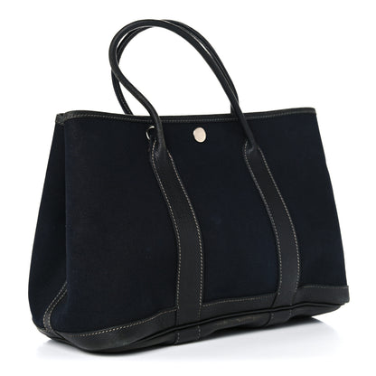 Hermes Toile Buffle Skipper Garden Party 30 TPM Black Bleu Marine 2 of 29