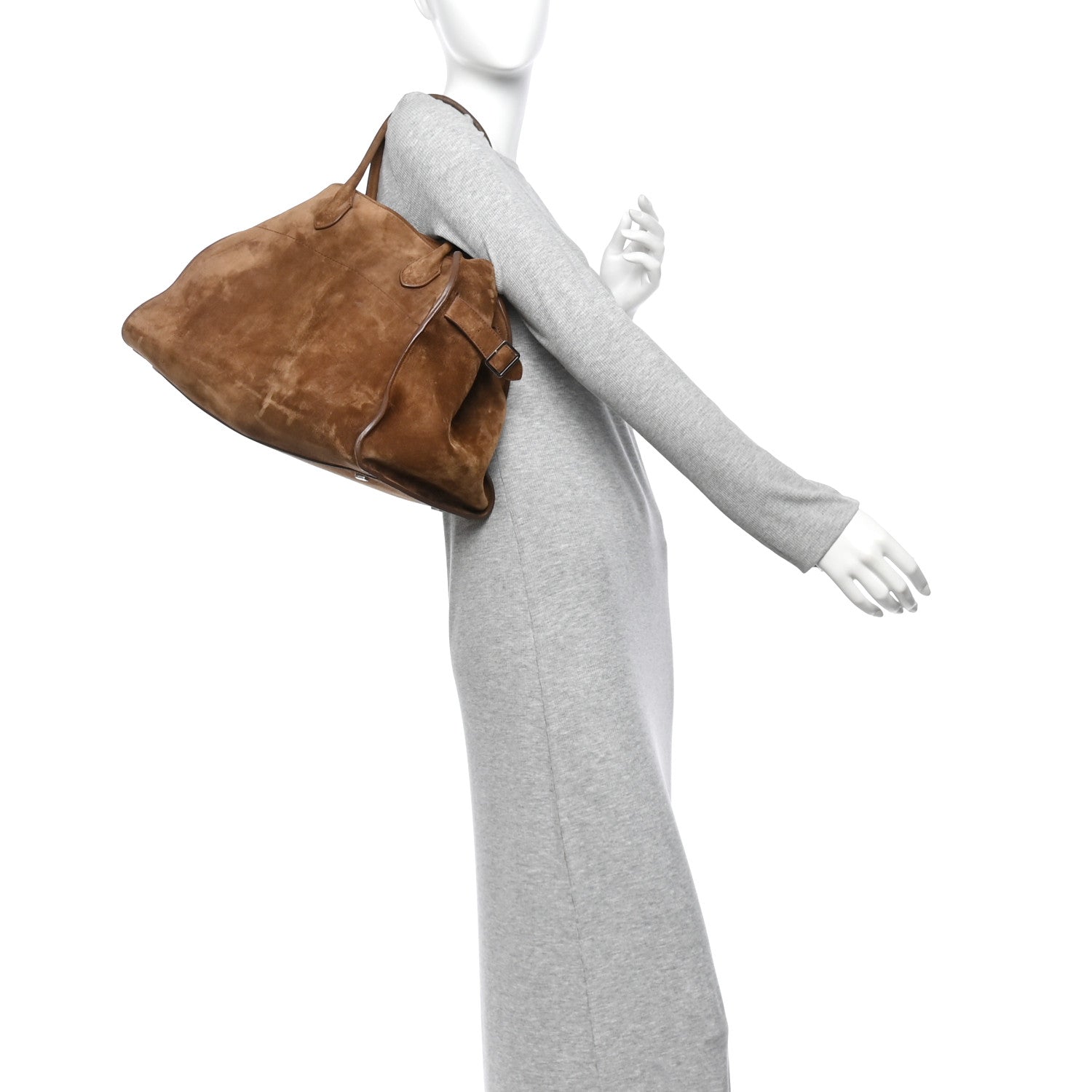 The Row Suede Soft Margaux 15 Desert 2 of 12