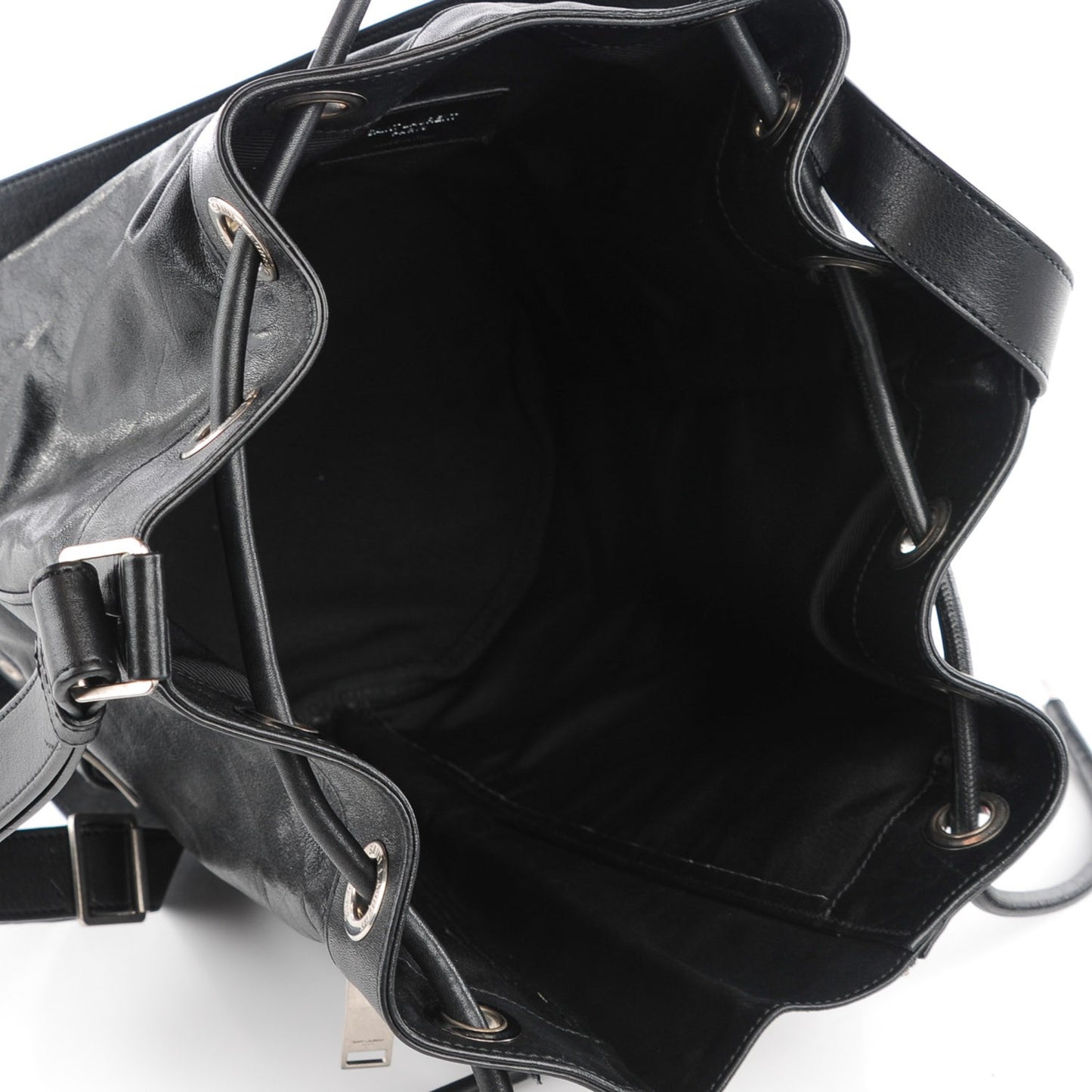 Calfskin Medium Rider Bucket Bag Black
