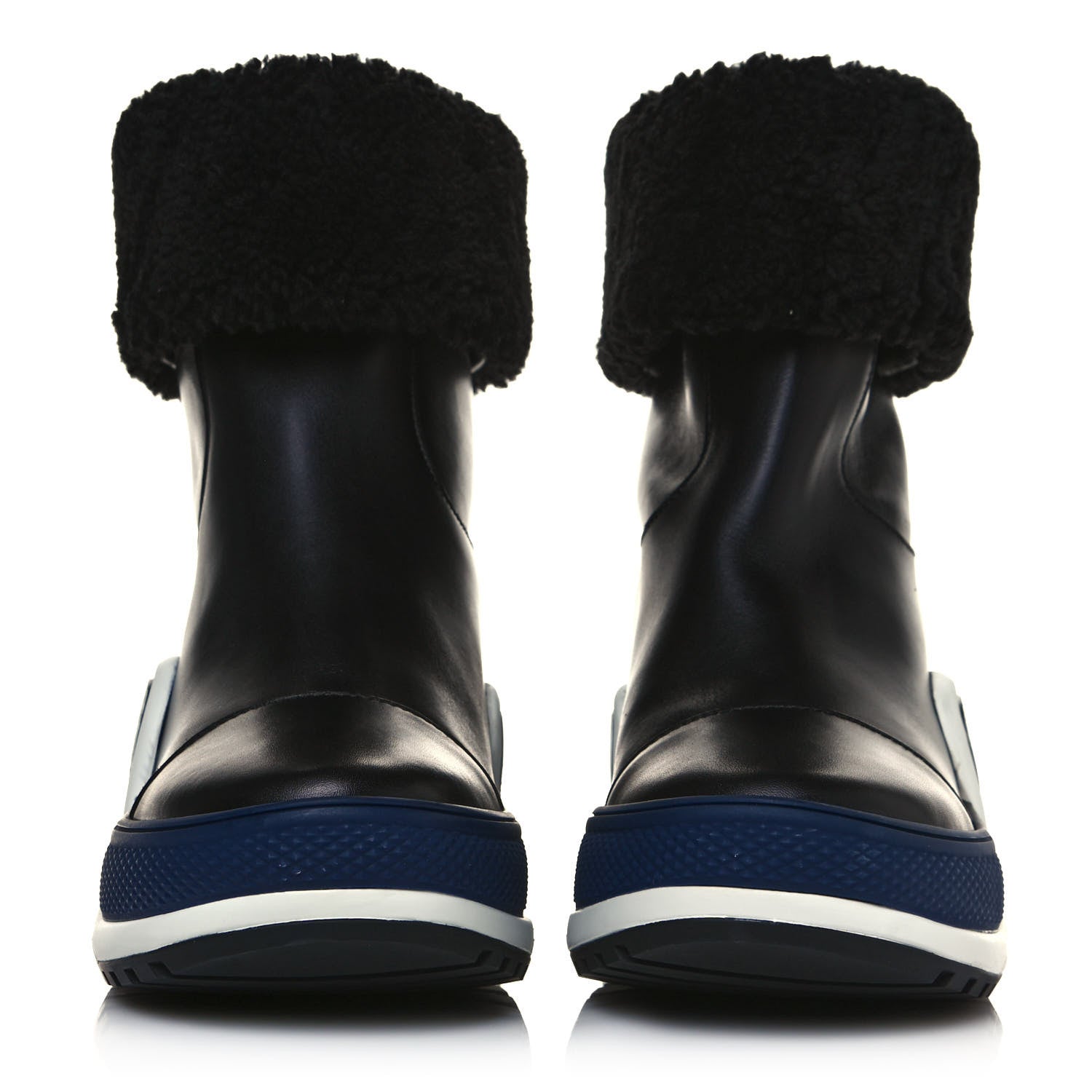 Louis Vuitton Calfskin Shearling LV Archlight Sneaker Half Boots 37 Black Blue 2 of 8