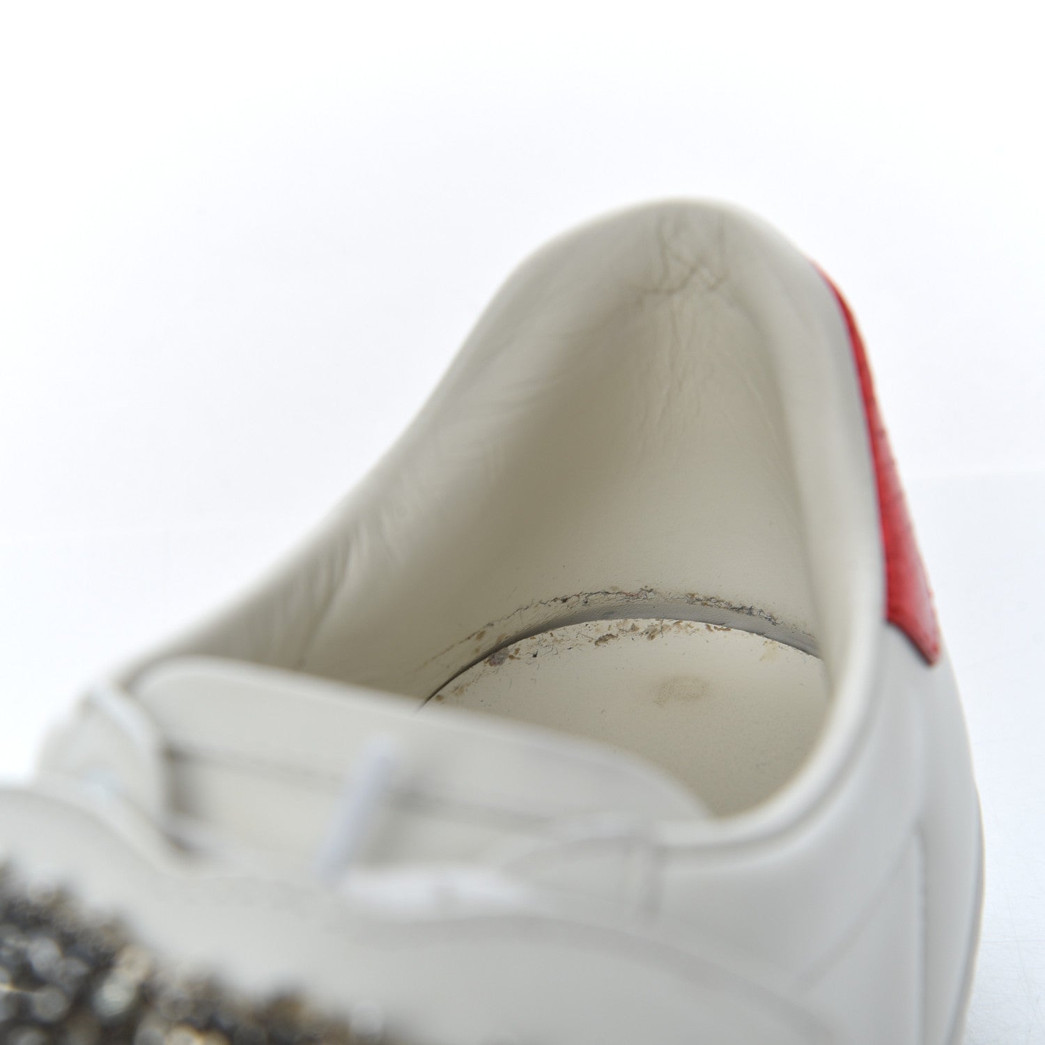 Gucci Calfskin Ayers Web Womens Ace Bow Lace Sneakers 37.5 White 9 of 21