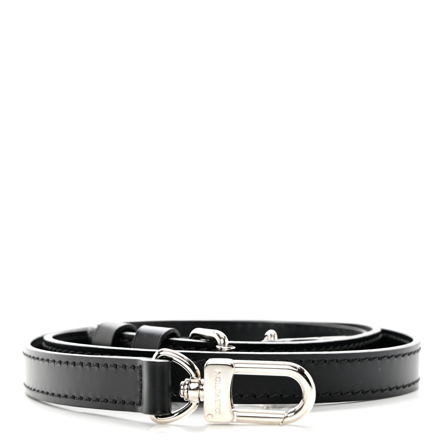 Louis Vuitton Calfskin 16mm Adjustable Shoulder Strap Black 1 of 4