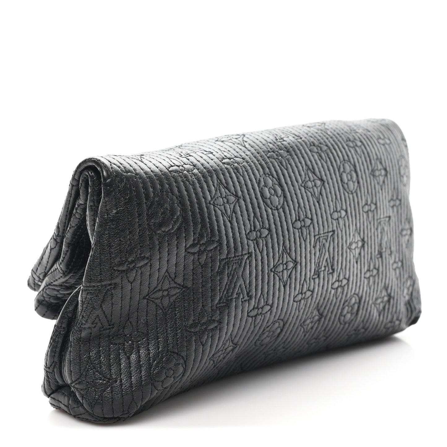 Calfskin Quilted Monogram Altair Clutch Black