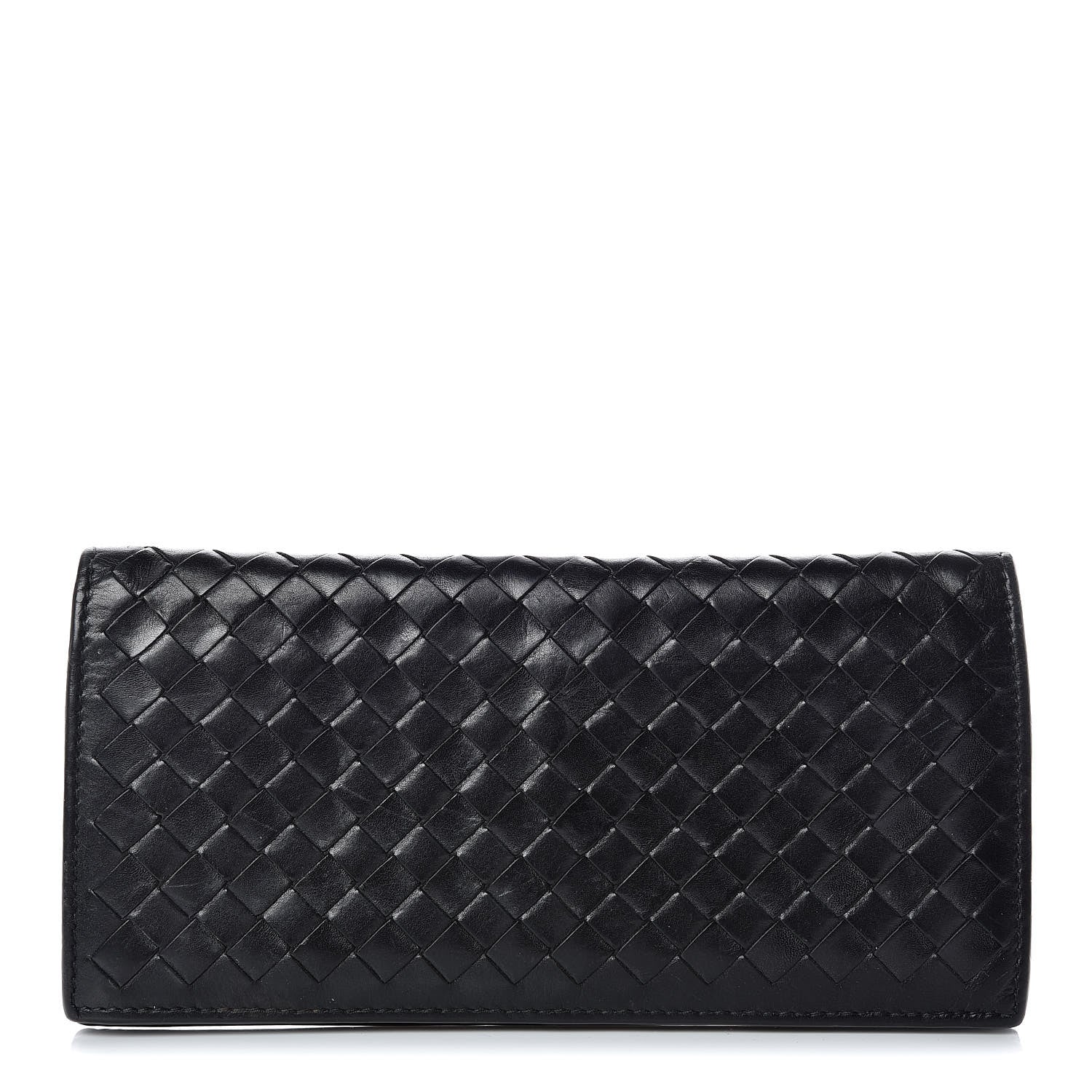 Bottega Veneta Nappa Intrecciato Flap Wallet Black 1 of 13