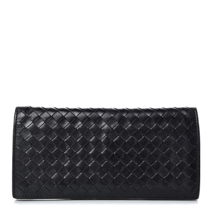 Bottega Veneta Nappa Intrecciato Flap Wallet Black 1 of 13
