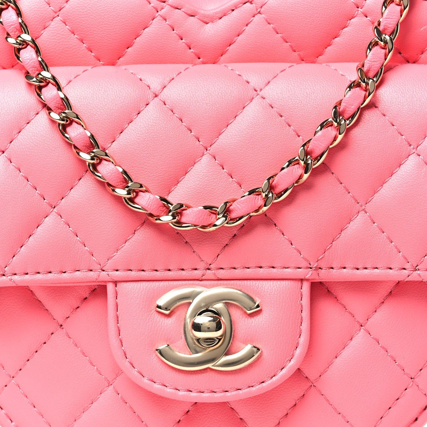 Chanel Lambskin Quilted CC In Love Heart Bag Pink 8 of 9