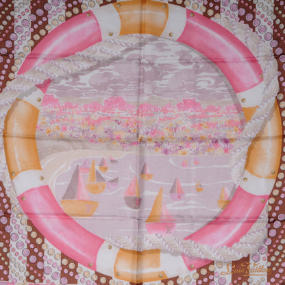 Louis Vuitton Silk Carre Escale Square Scarf Fuchsia 1 of 5