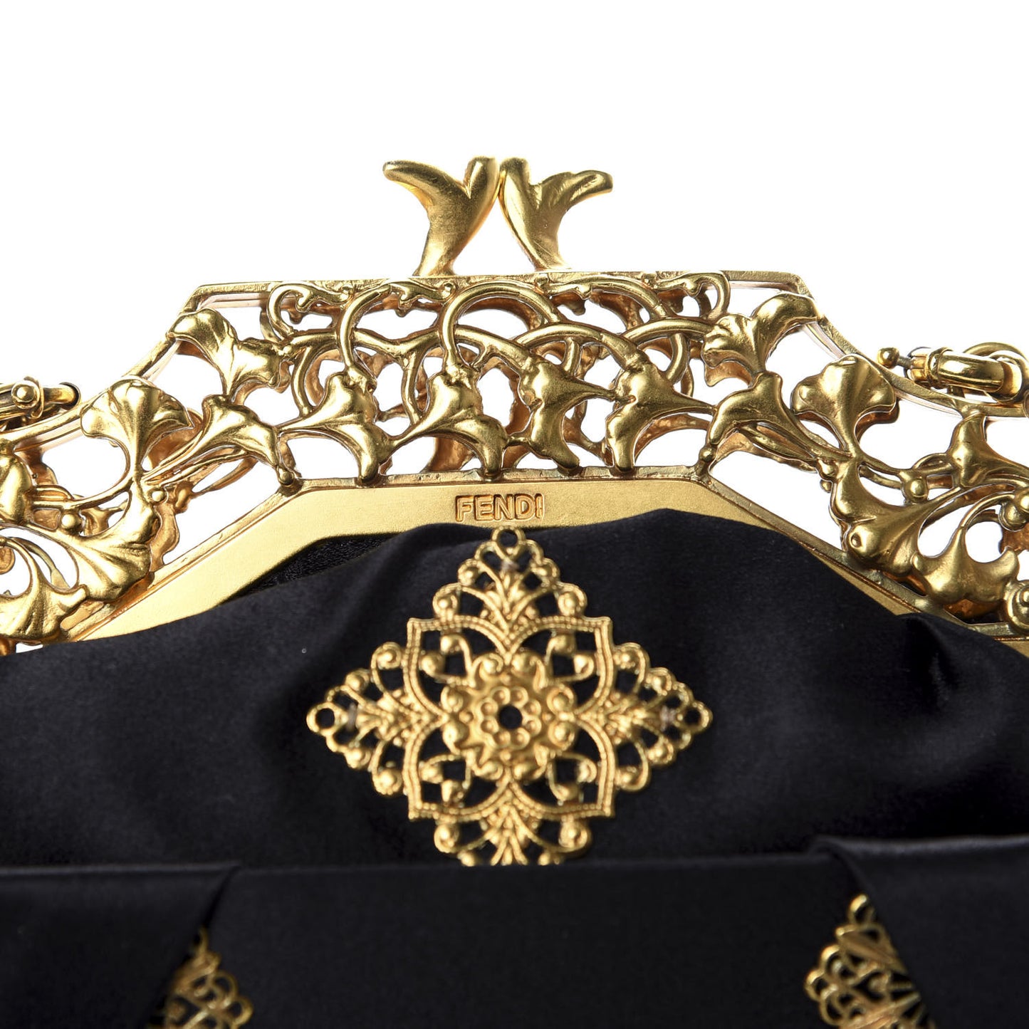 Satin Metal Gondola Bag Black
