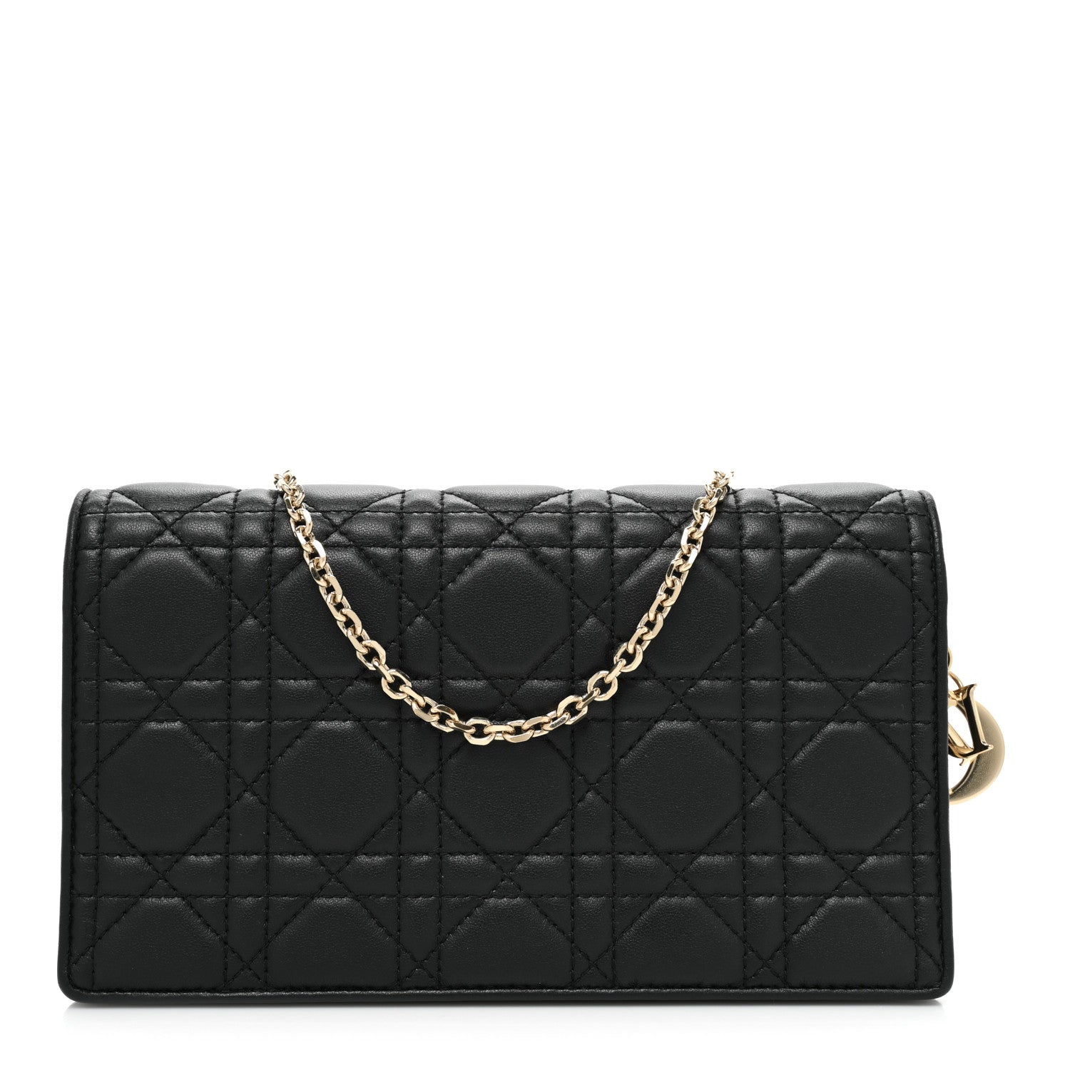 Christian Dior Lambskin Cannage Lady Dior Pouch Black 1 of 11
