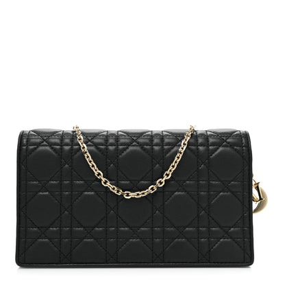 Christian Dior Lambskin Cannage Lady Dior Pouch Black 1 of 11